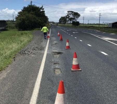 Above – geotagged photo examples of post event pothole damage requiring emergency patching