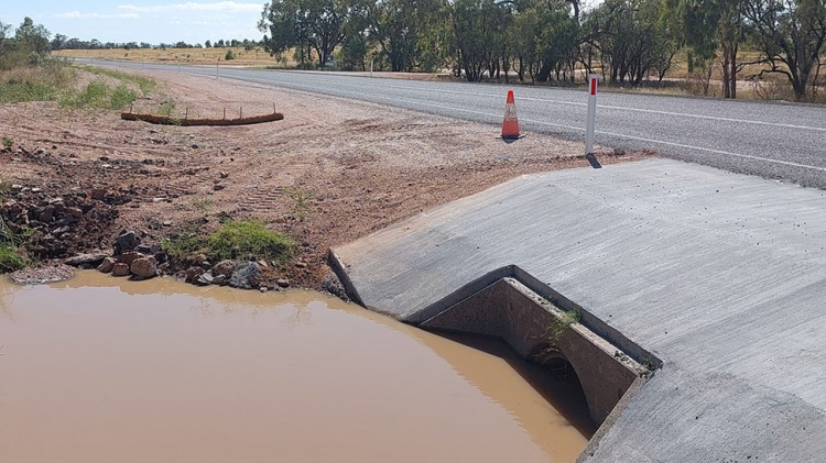 Culvert and road