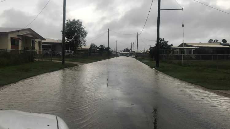 Kowanyama streets in flood