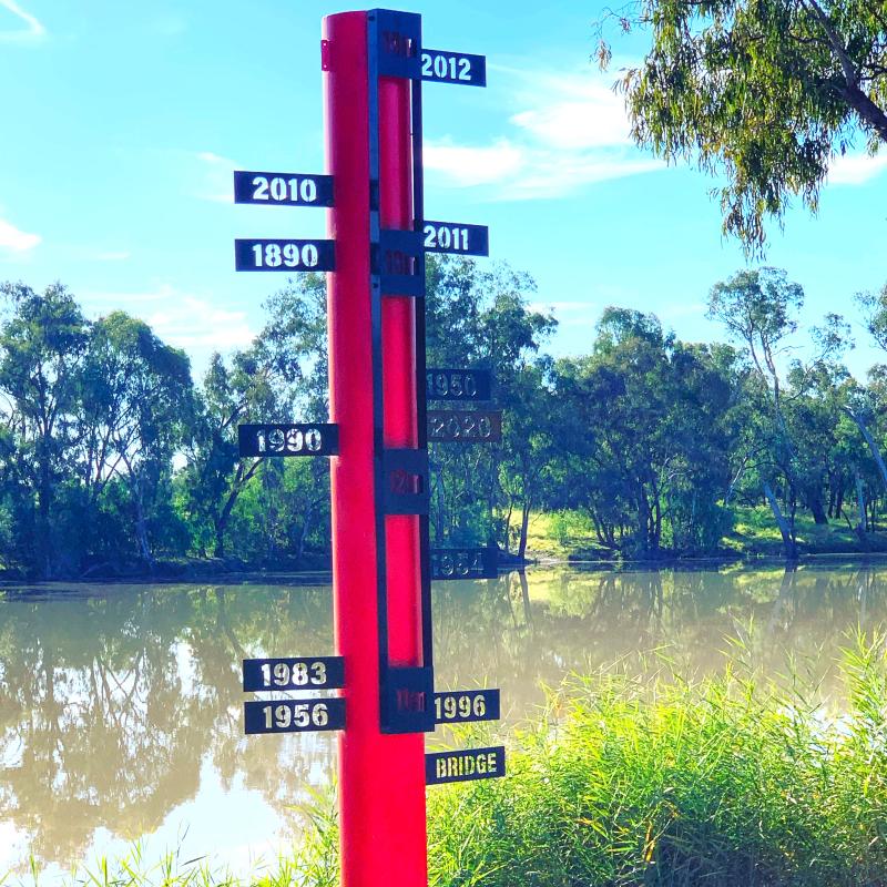 Flood marker, Balonne Shire Council