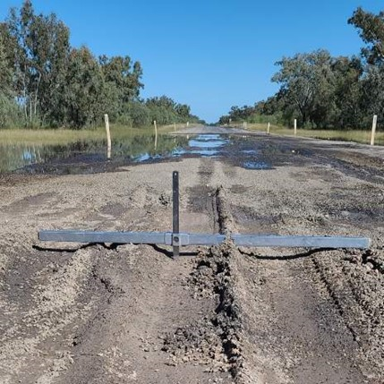 Flood damaged highway