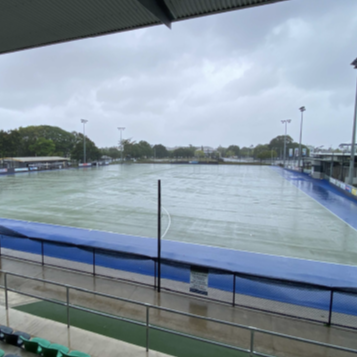 The sub-layer of the pitch was damaged making the surface uneven