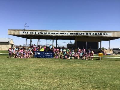 Participants at the colour battle