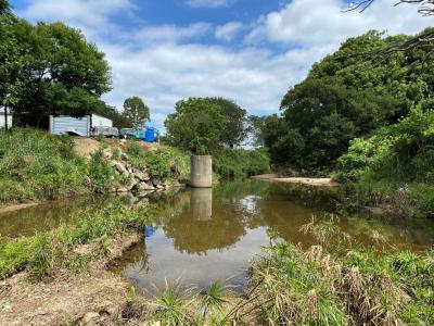 Sediment in the waterway