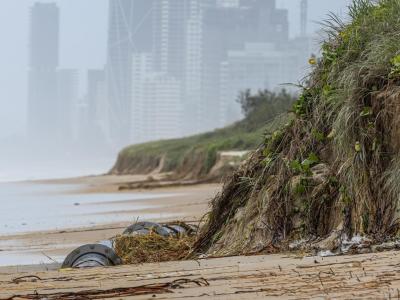 TC Alfred beach erosion